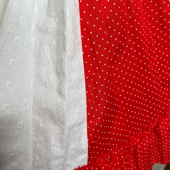 Vintage Partners Please Dancing skirt prairie Polka Dots Pinup dolly Holiday S - Picture 4 of 8